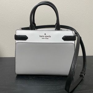 Kate Spade New York Staci Colorblock Medium Satchel in Nimbus Grey NWOT